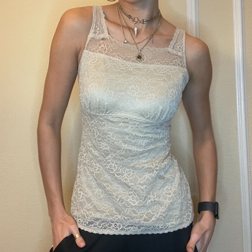 Lacy Cream Colored Camisole (Tank Top)
